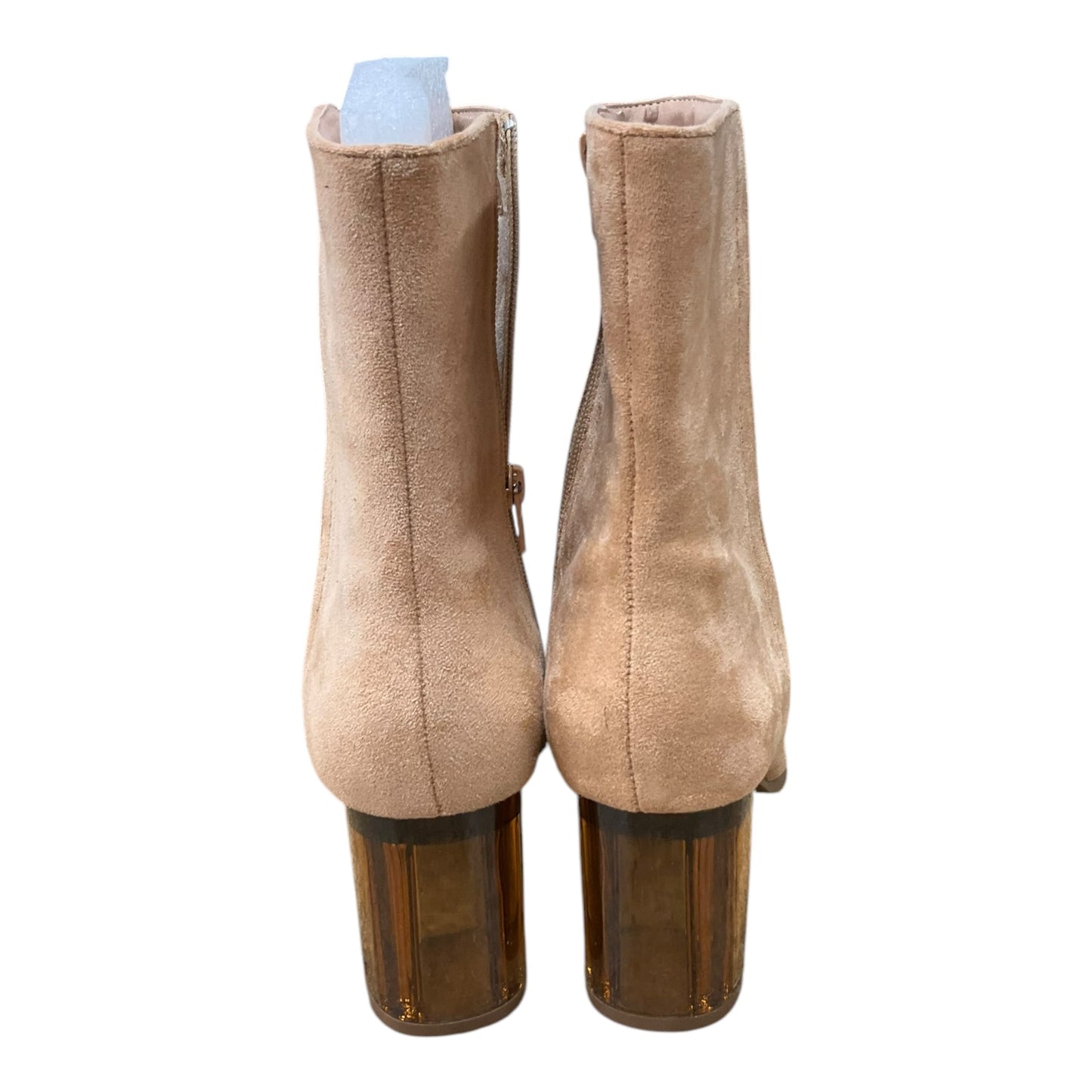 Boots Mid-calf Heels By Clothes Mentor In Tan, Size: 8.5