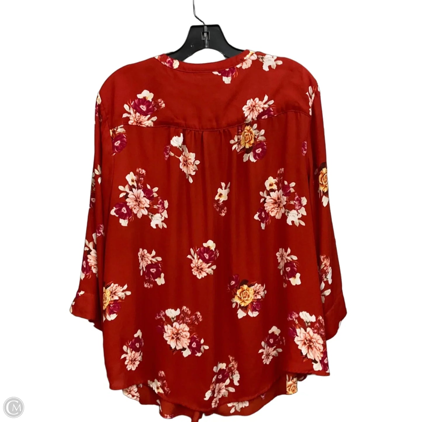 Blouse Long Sleeve By Torrid In Floral Print, Size: 2x