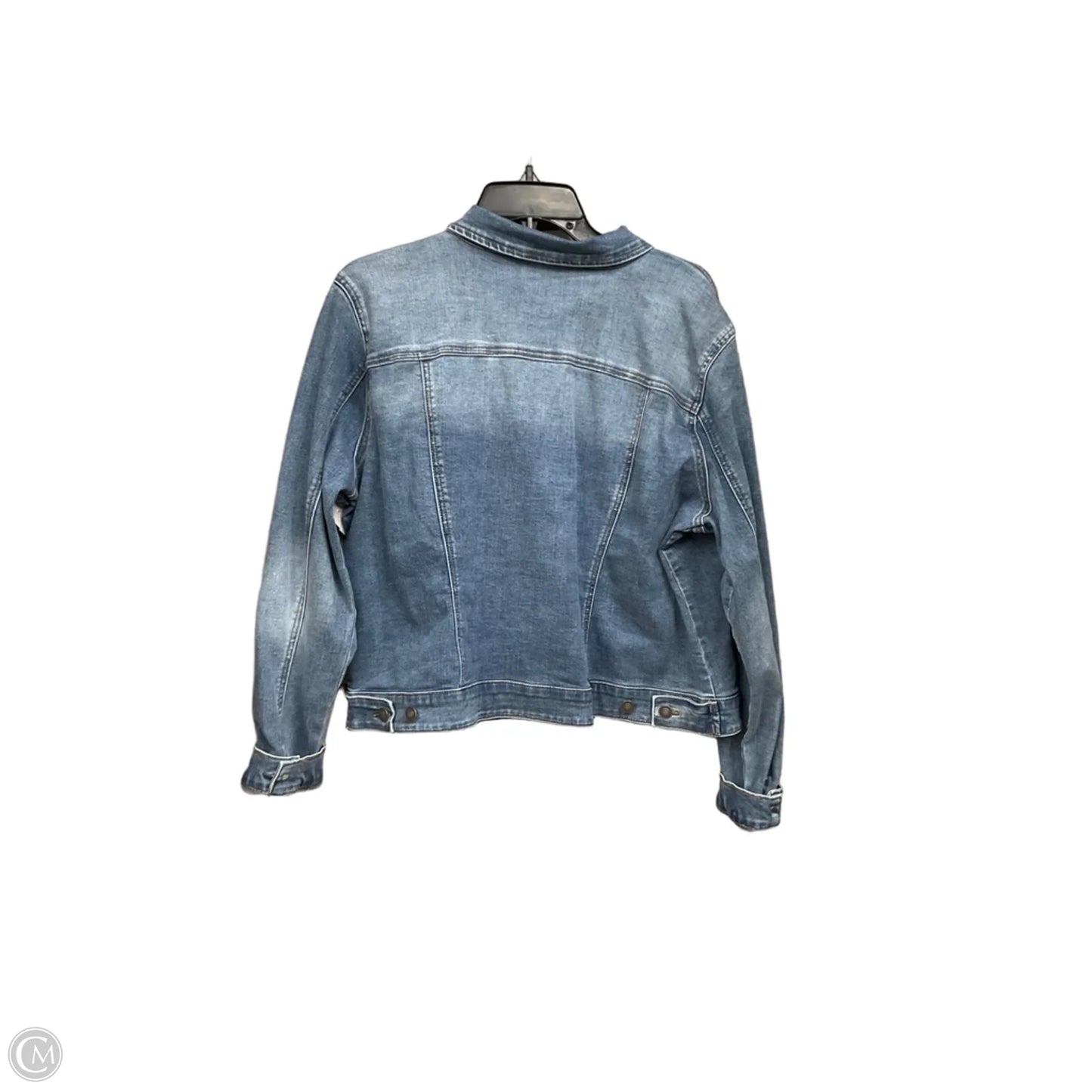 Jacket Denim By Tribal In Blue Denim, Size: Xl