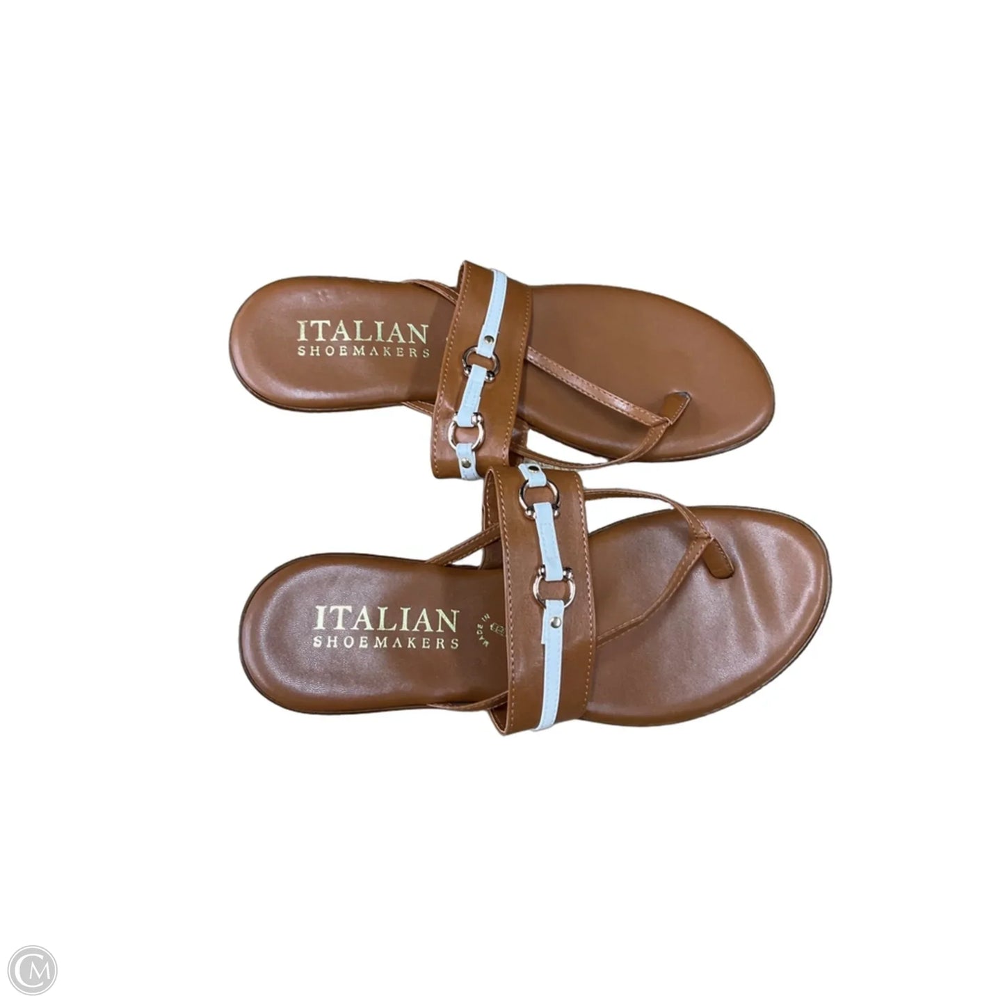 Sandals Flats By Italian Shoemakers In Brown, Size: 7.5