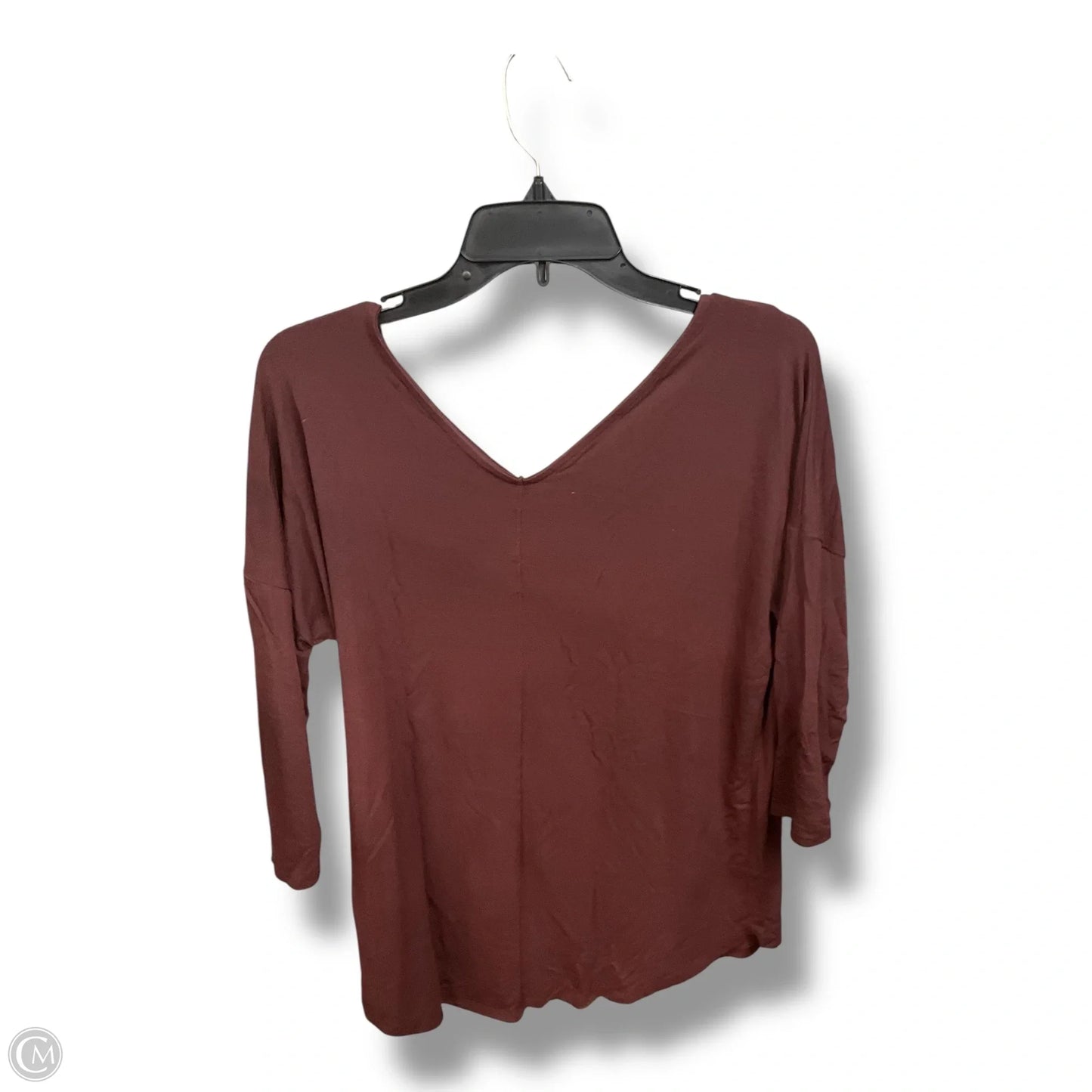 Top 3/4 Sleeve By Tahari In Maroon, Size: M