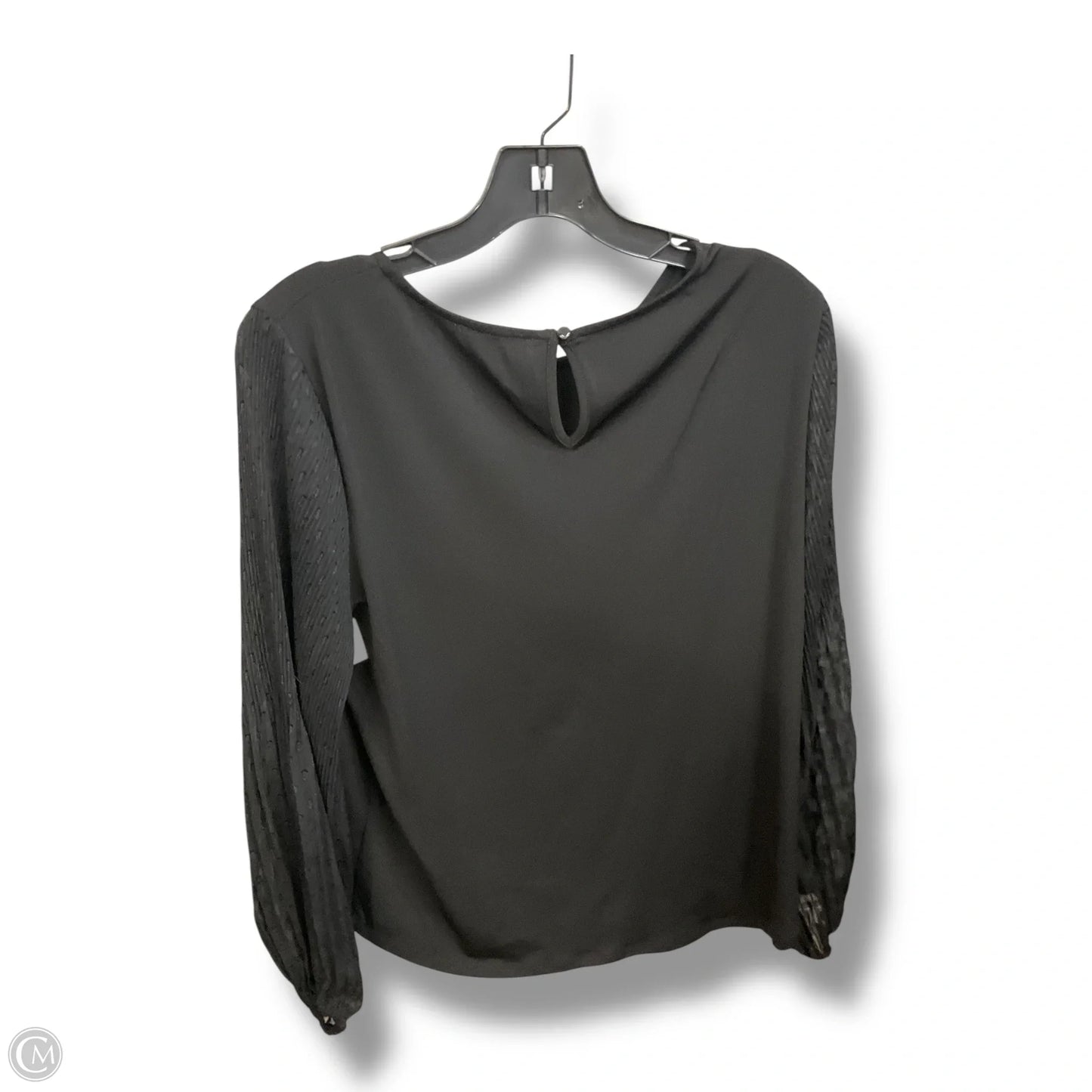 Top Long Sleeve By Adrianna Papell In Black, Size: L