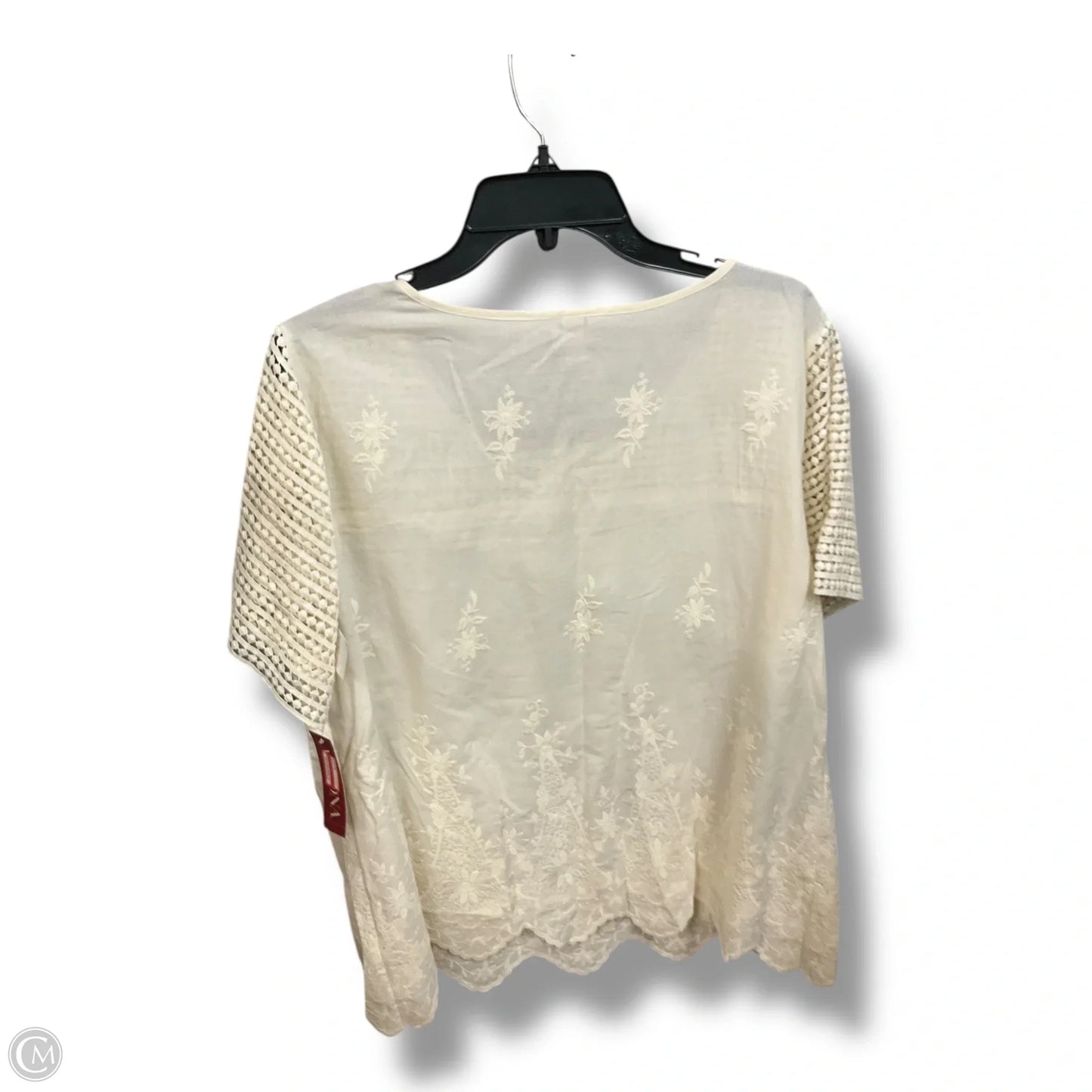Top Short Sleeve By Merona In Cream, Size: Xxl