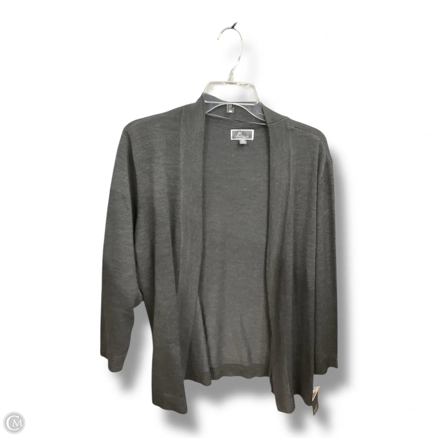 Cardigan By Jm Collections In Grey, Size: Xl