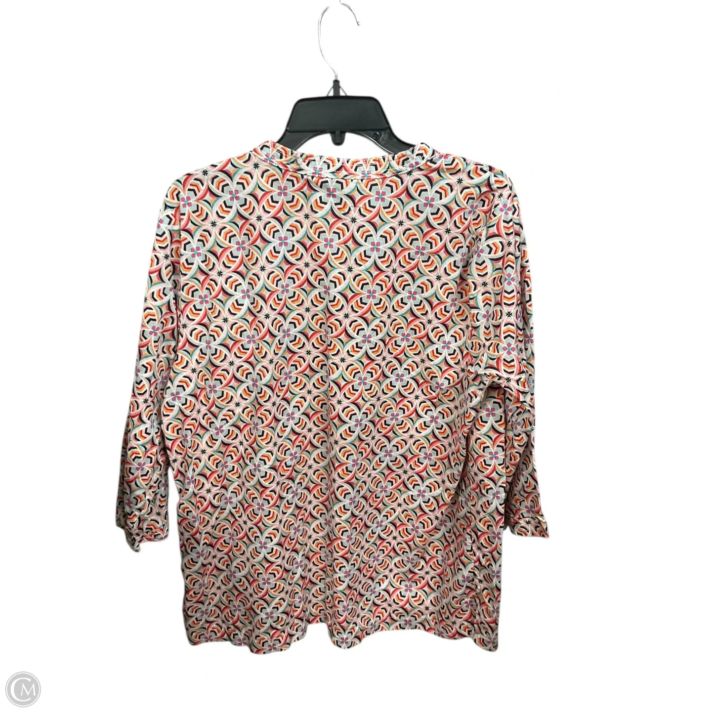 Top 3/4 Sleeve By Talbots In Multi-colored, Size: 2x