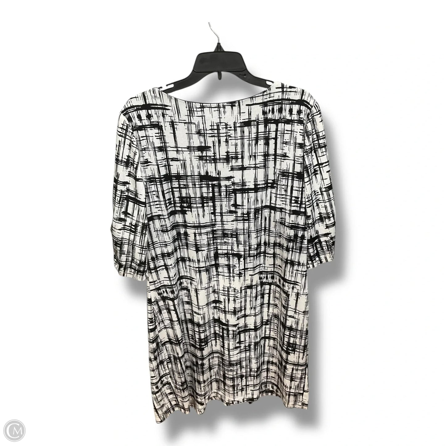 Dress Casual Midi By Perceptions In Black & White, Size: Xxl