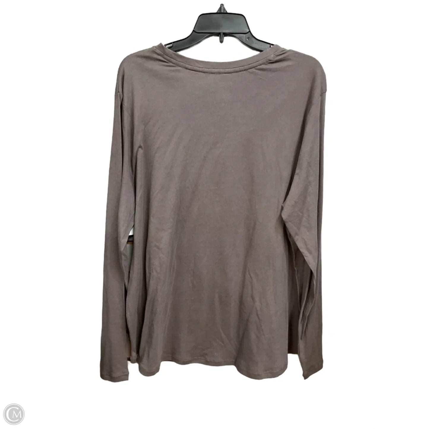 Top Long Sleeve Basic By West Bound In Brown, Size: 2x