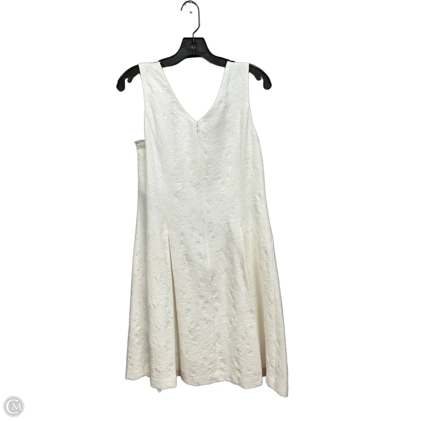 Dress Casual Midi By Talbots In White, Size: M