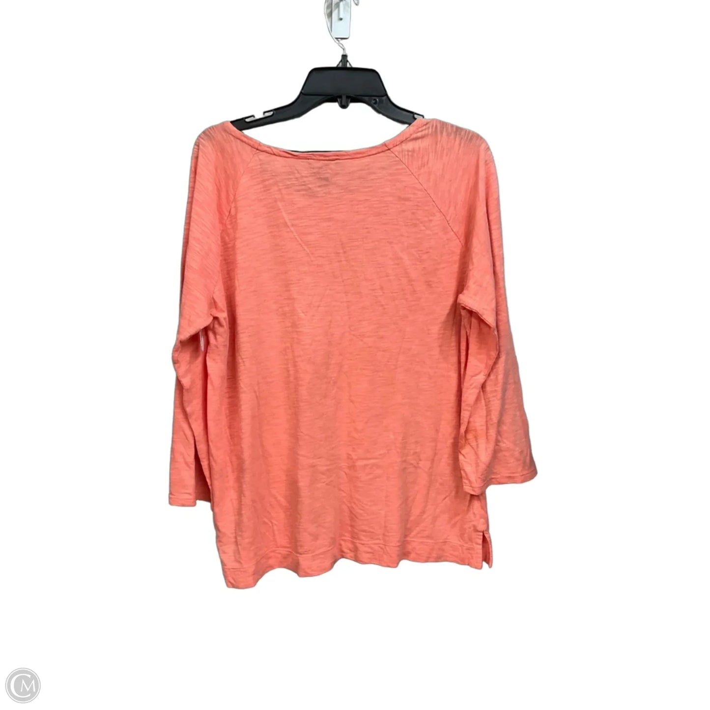 Top 3/4 Sleeve By New York And Co In Peach, Size: L