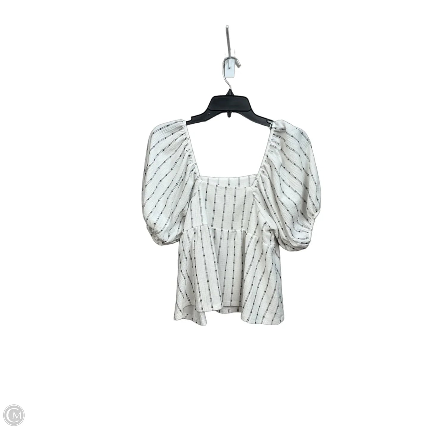 Top Short Sleeve By Madewell In Black & White, Size: Xs