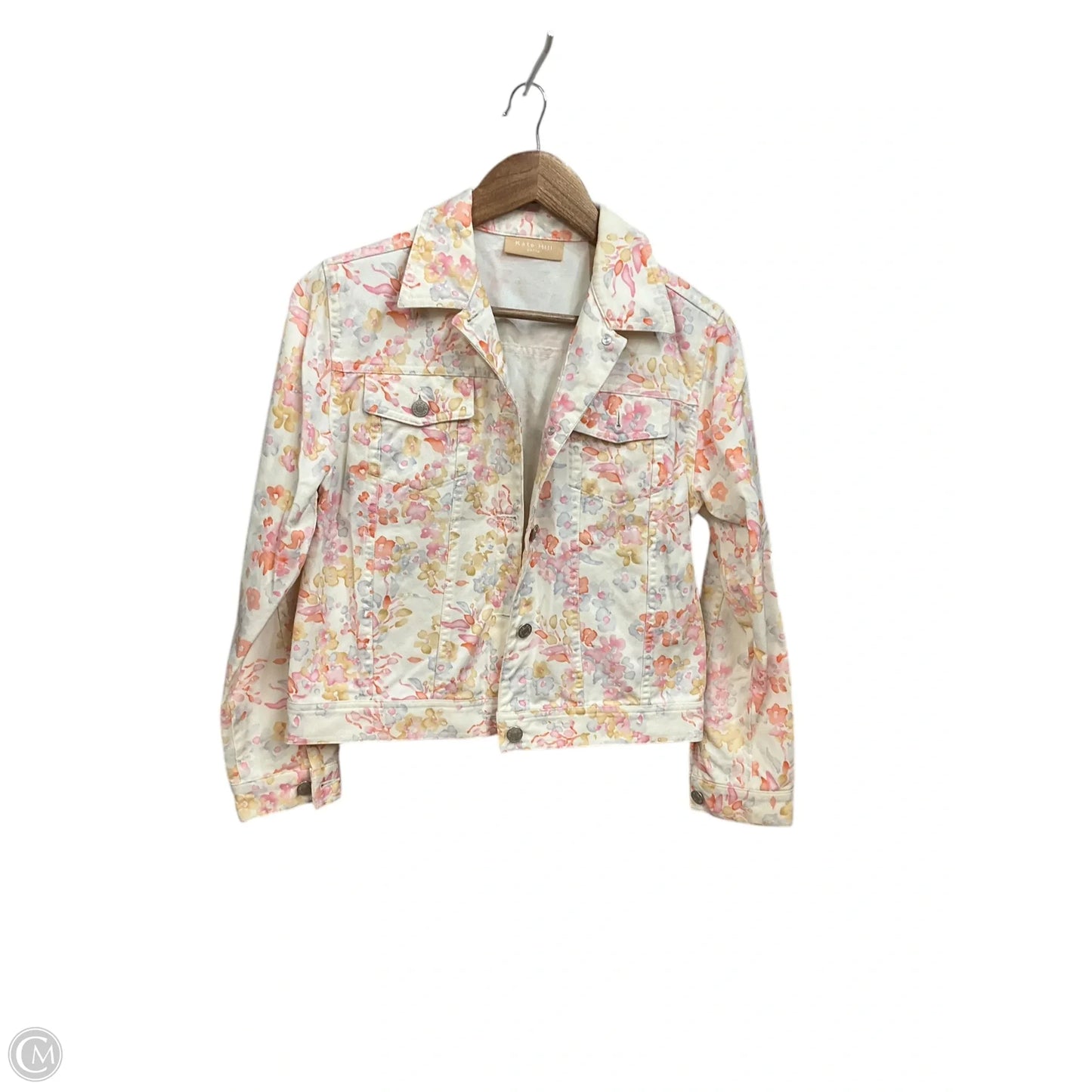 Jacket Denim By Kate Hill In Floral Print, Size: S
