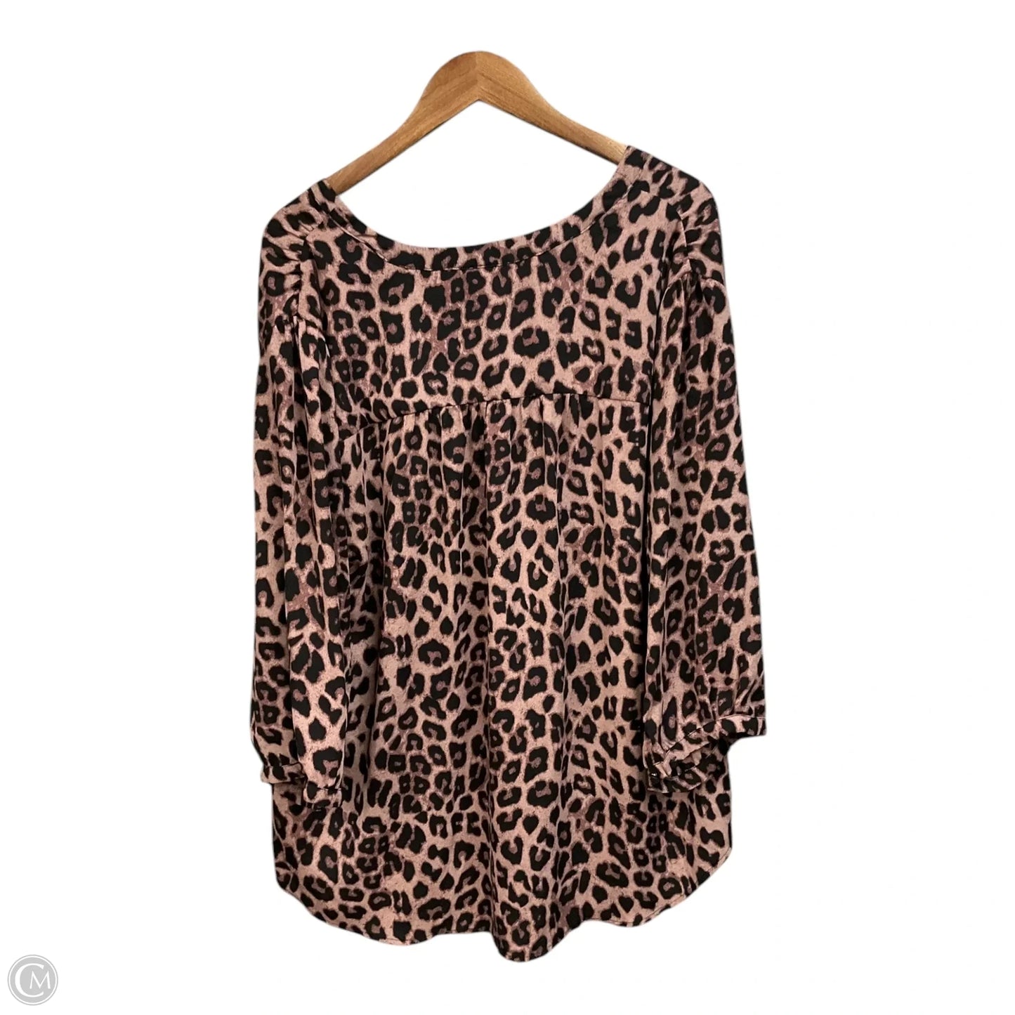 Blouse Long Sleeve By Torrid In Animal Print, Size: 3x