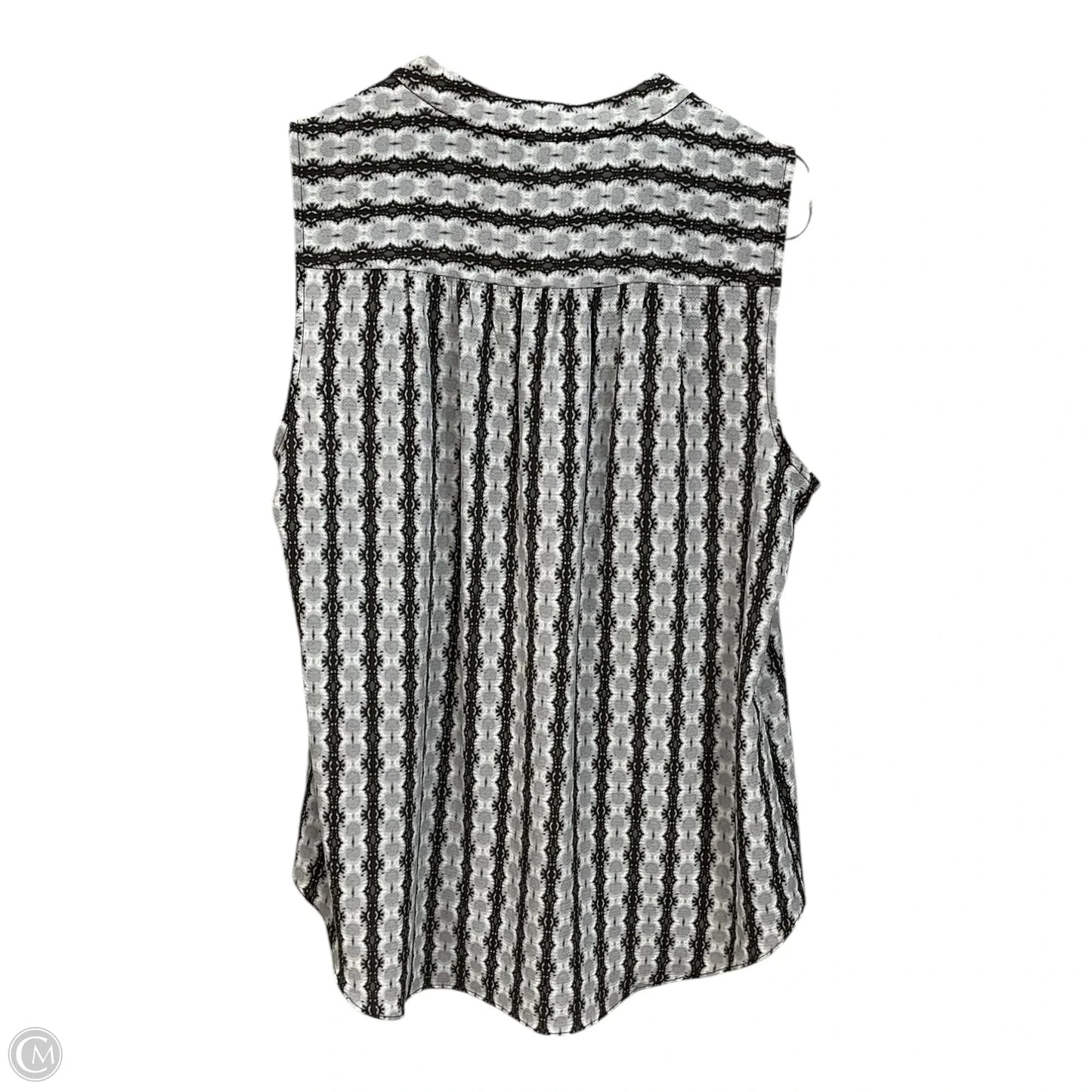 Top Sleeveless By Vince Camuto In Black & Grey, Size: L