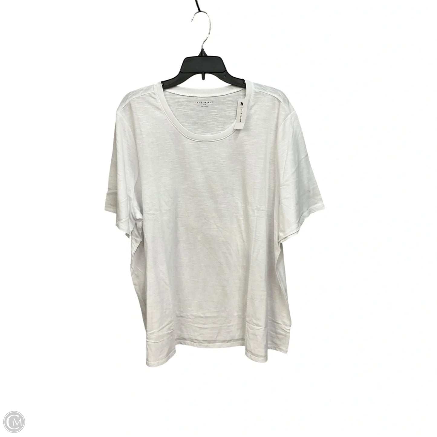 Top Short Sleeve By Lane Bryant In White, Size: 3x