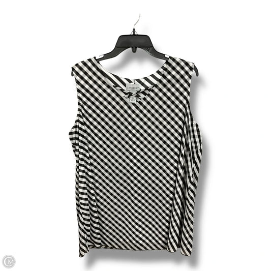 Top Sleeveless By Catherines In Black & White, Size: 1x
