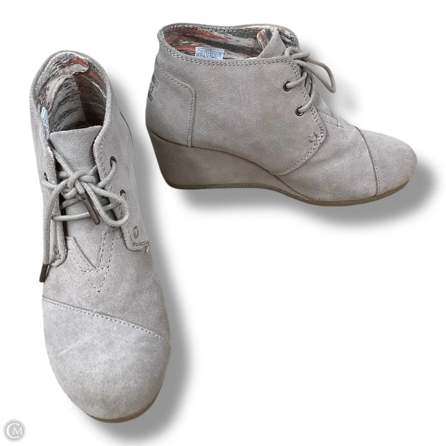 Shoes Heels Wedge By Toms In Tan, Size: 6.5