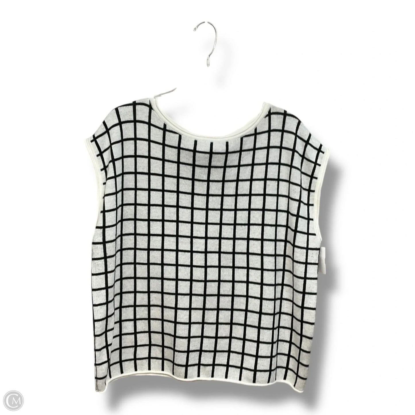 Vest Sweater By Rachel Zoe In Black & White, Size: Xl