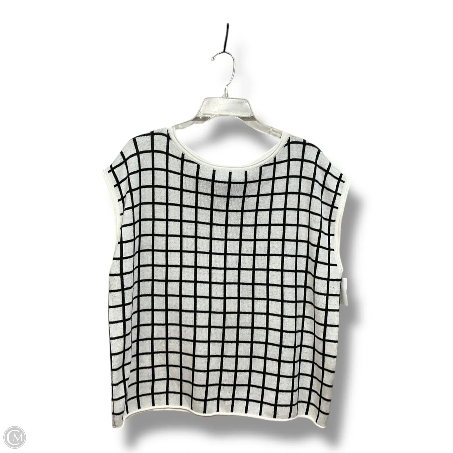 Vest Sweater By Rachel Zoe In Black & White, Size: Xl