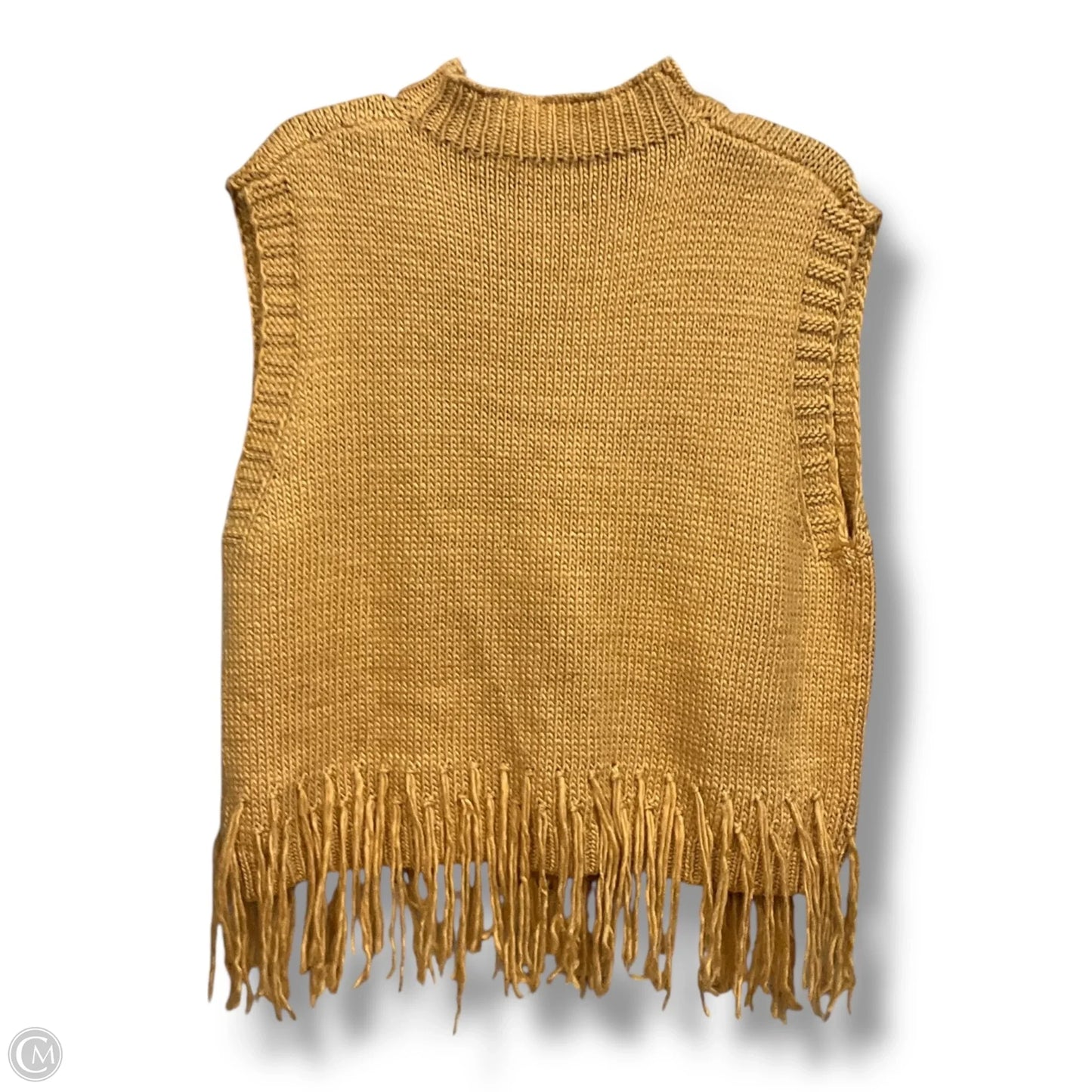 Vest Sweater By Cloud Nine In Tan, Size: L