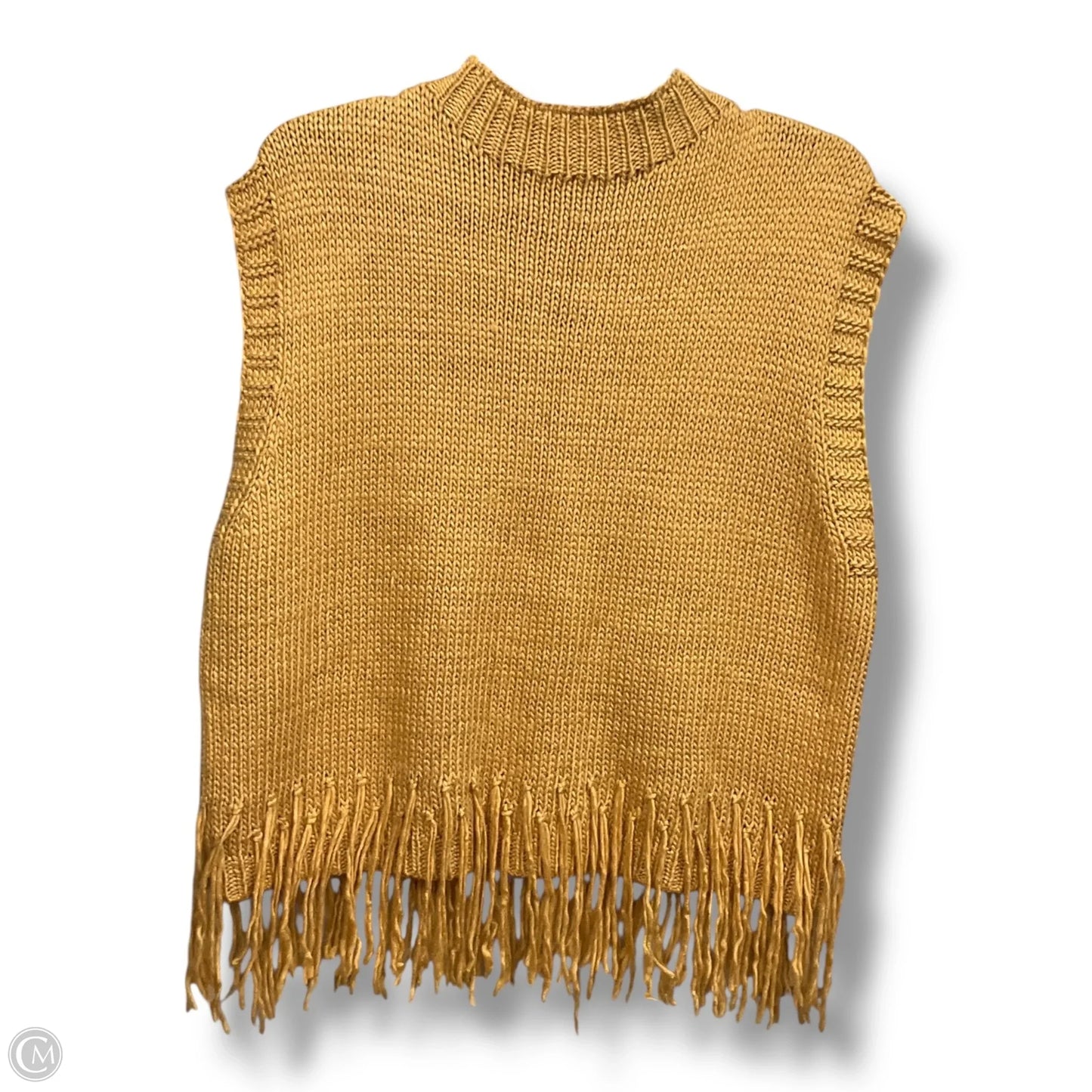 Vest Sweater By Cloud Nine In Tan, Size: L