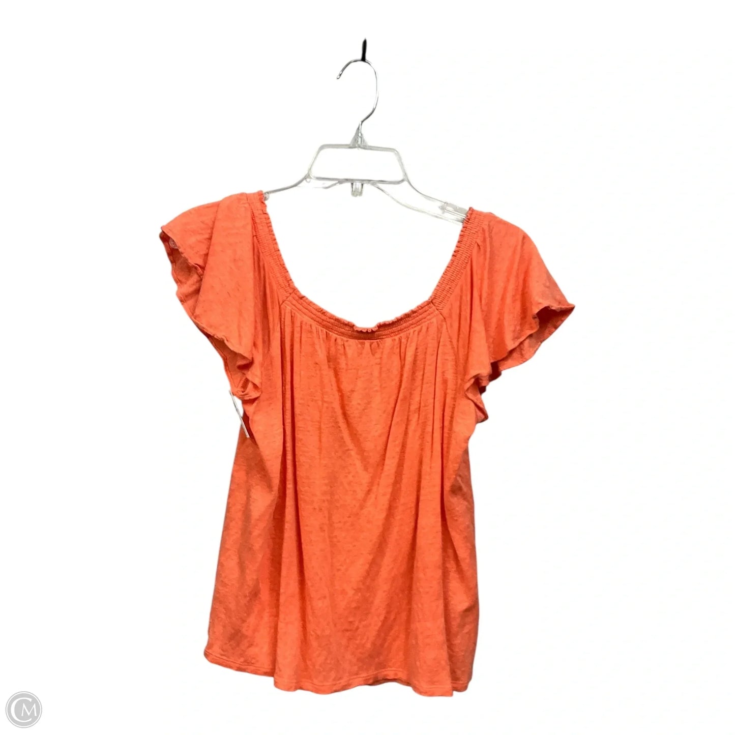 Top Short Sleeve By Loft In Orange, Size: M
