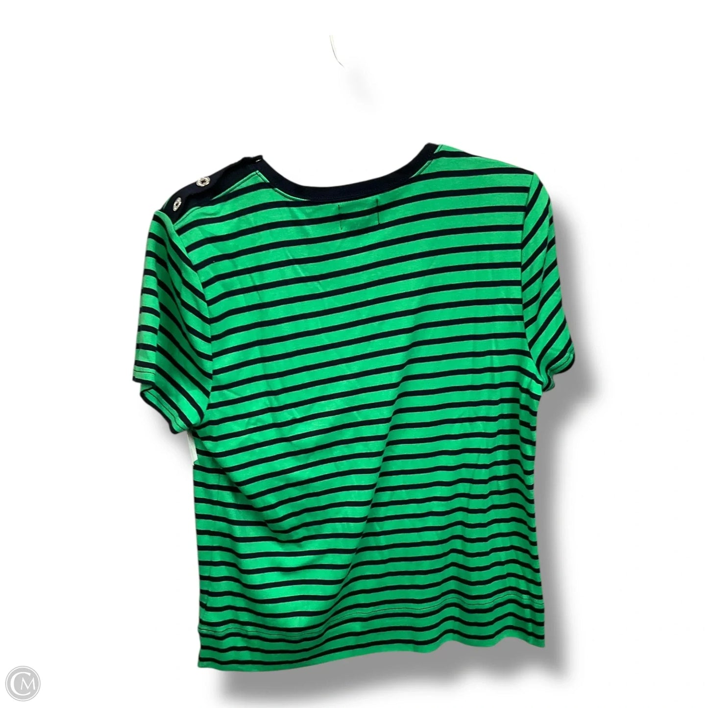 Top Short Sleeve By Chaps In Striped Pattern, Size: Xl