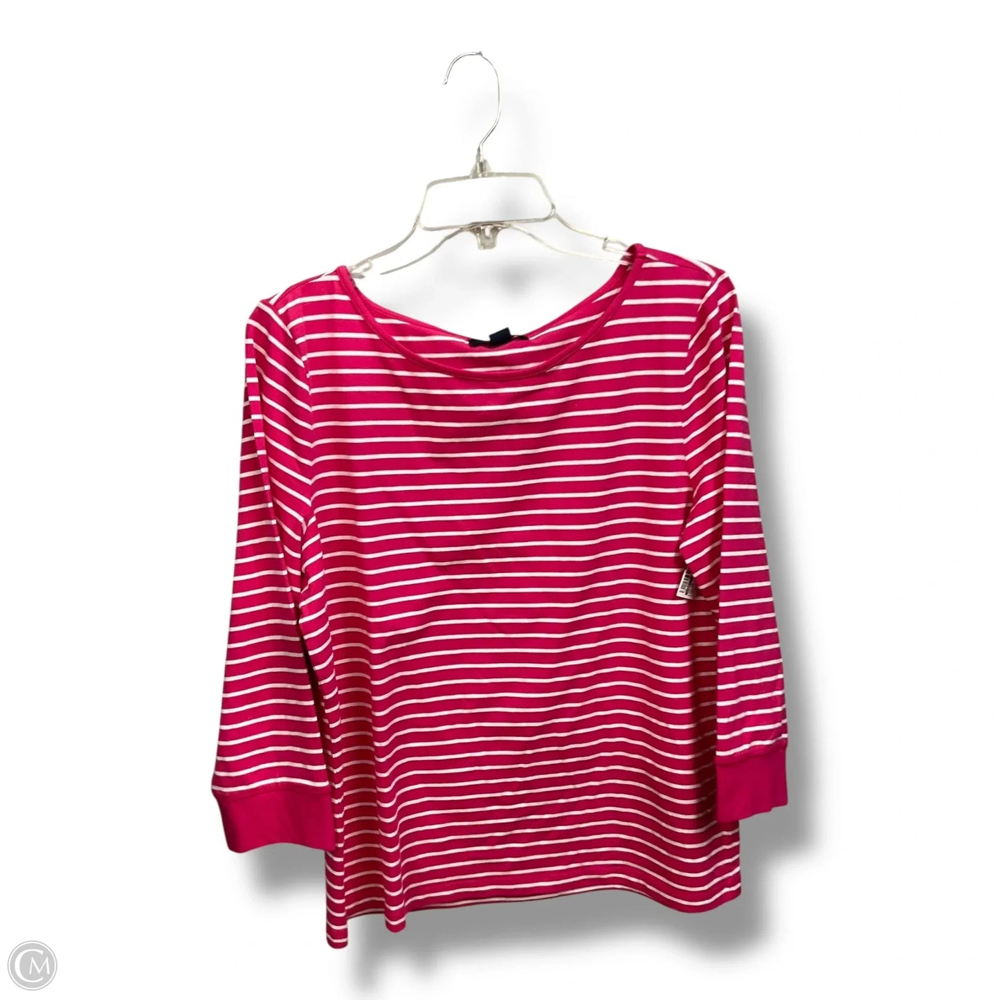Top Long Sleeve By Chaps In Striped Pattern, Size: L
