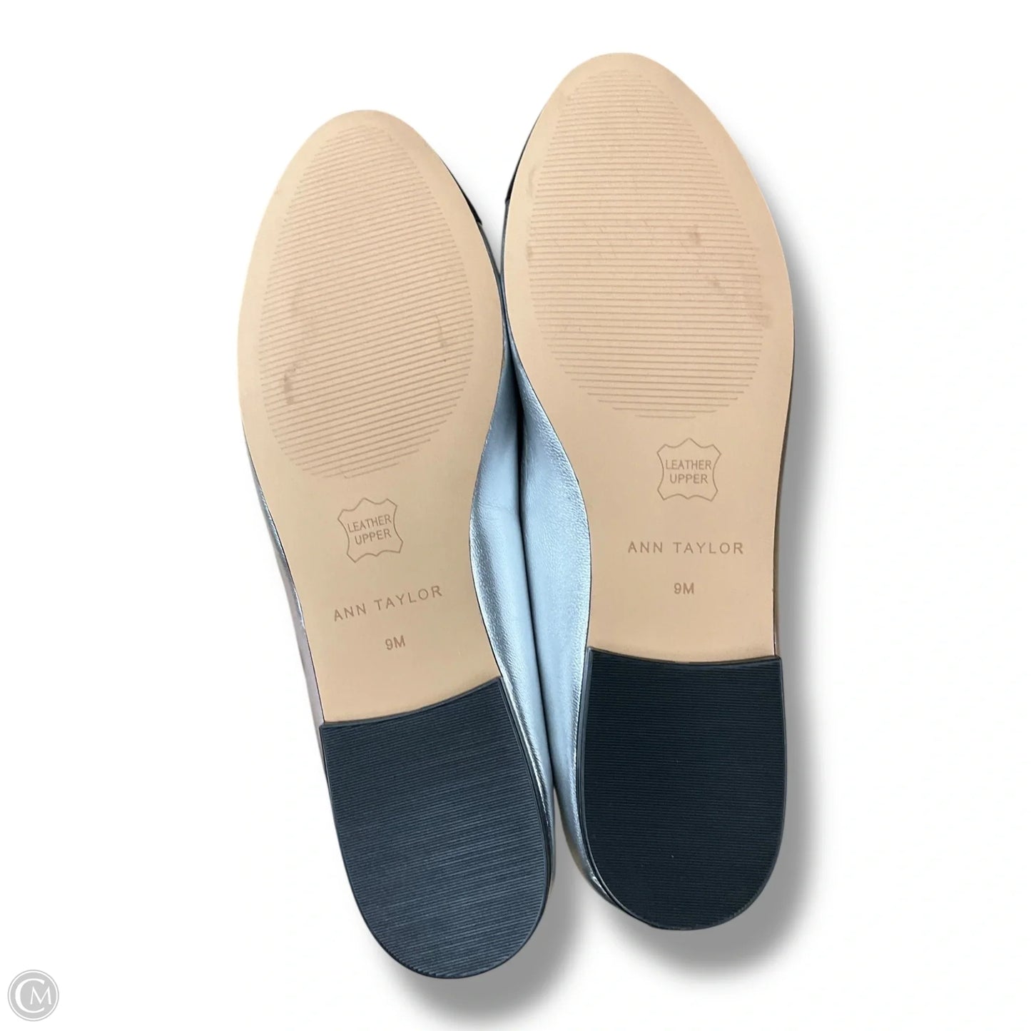 Shoes Flats By Ann Taylor In Black & Silver, Size: 9