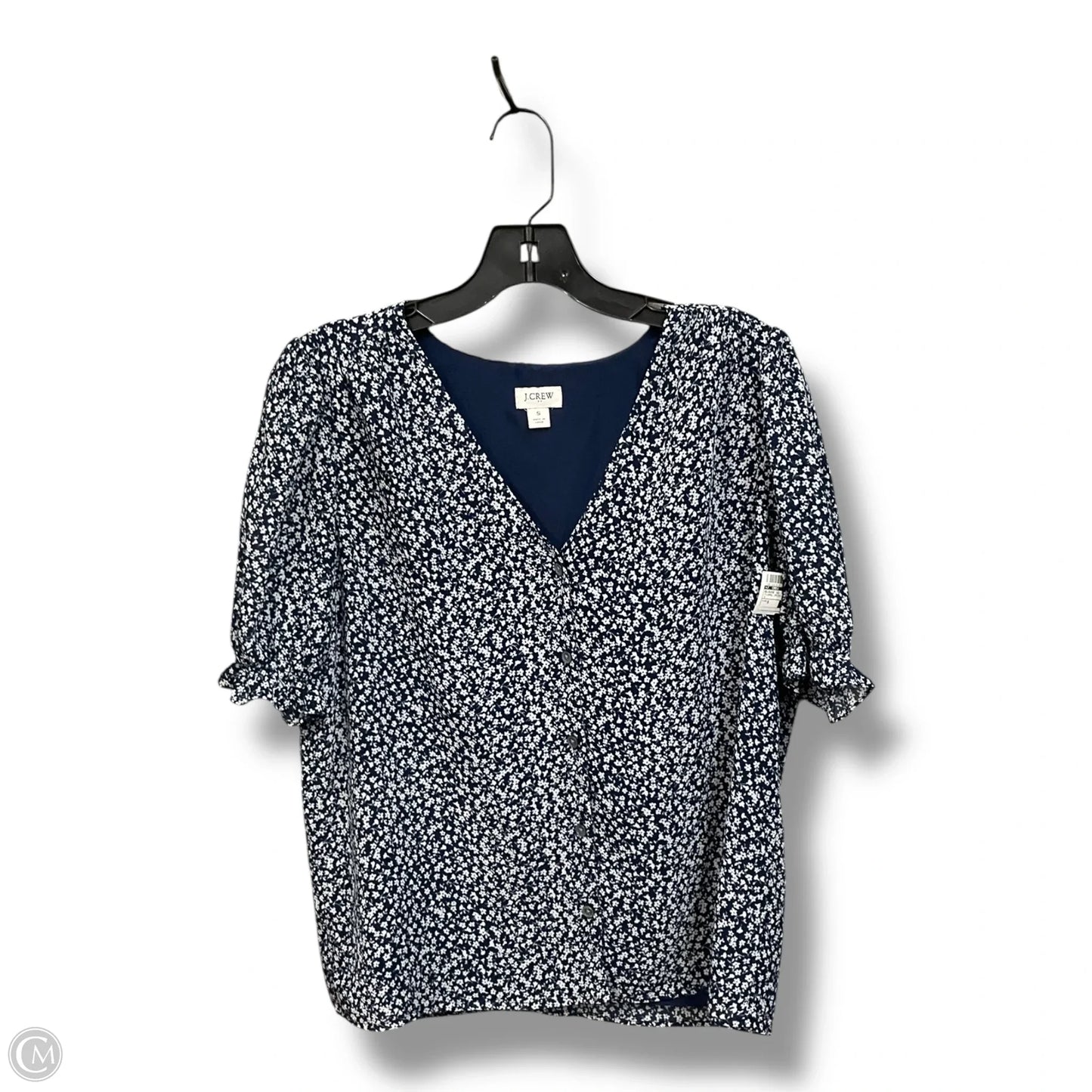 Blouse Short Sleeve By J. Crew In Floral Print, Size: S