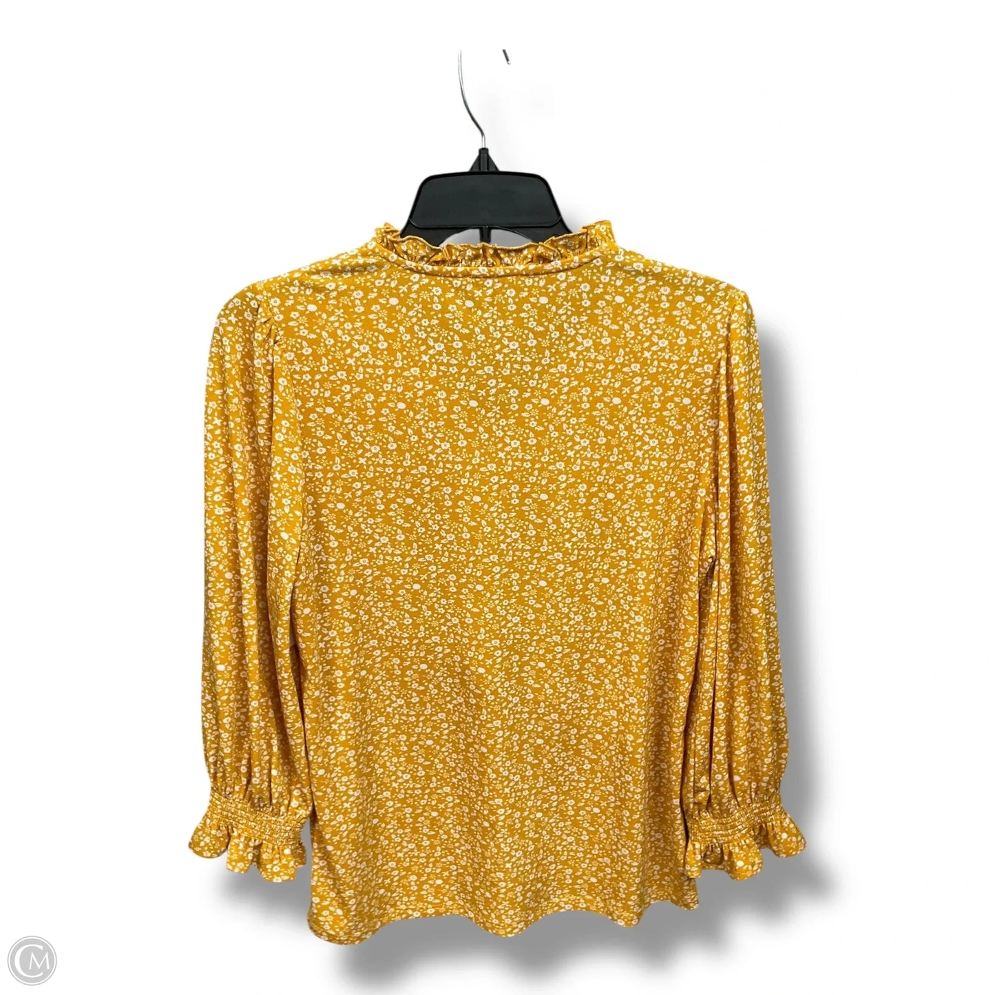 Top Long Sleeve By Adrianna Papell In Yellow, Size: S