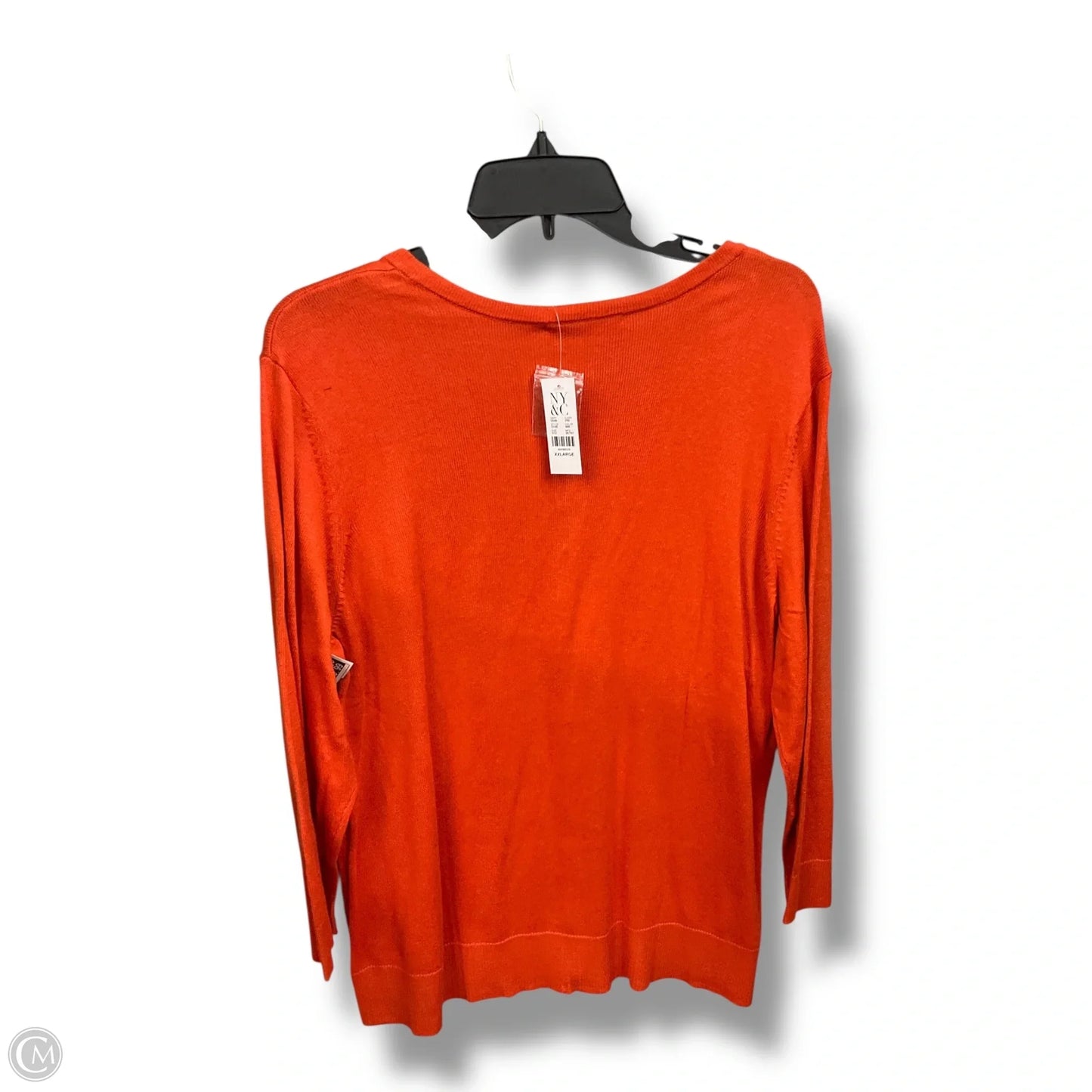Cardigan By New York And Co In Orange, Size: Xxl