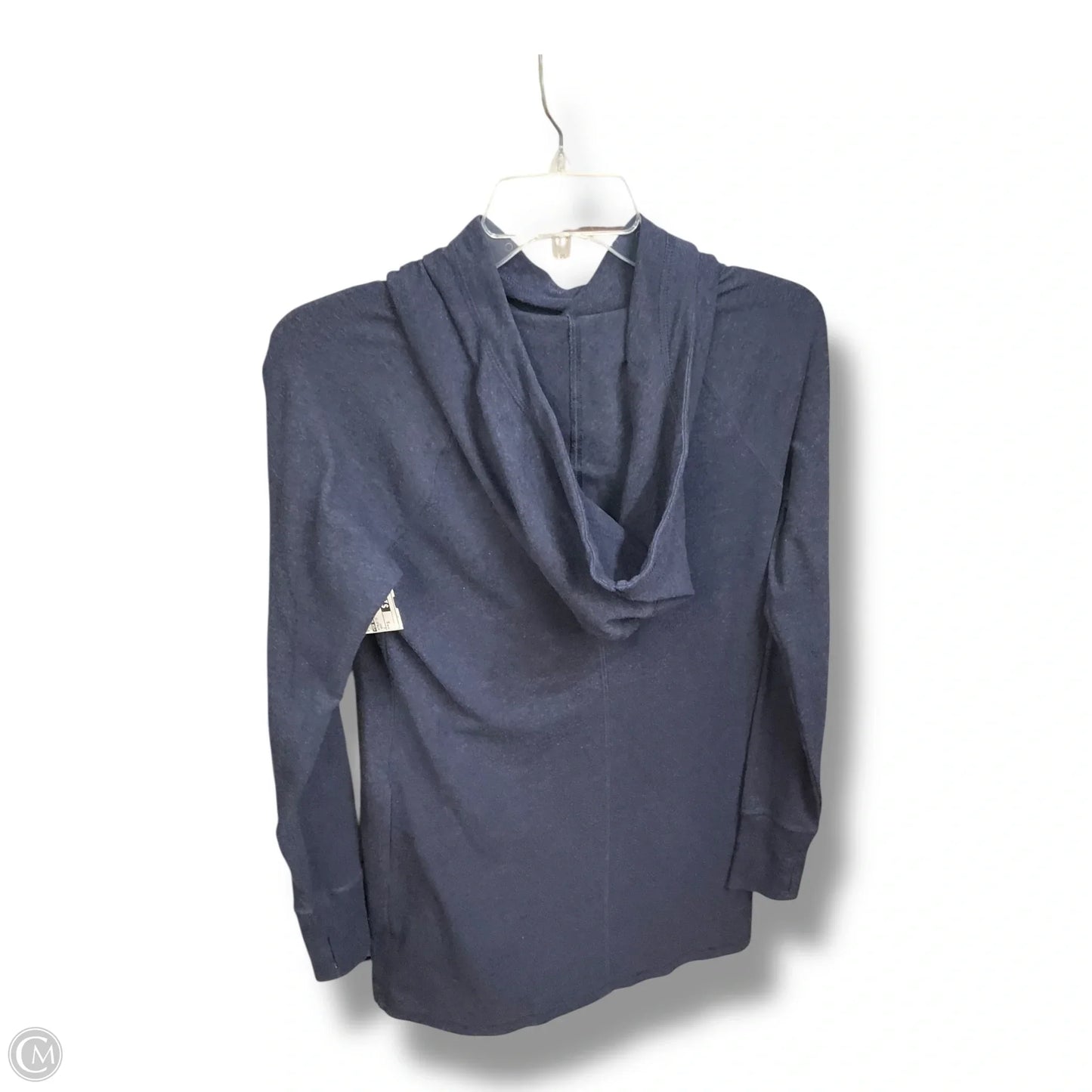 Athletic Top Long Sleeve Collar By Tek Gear In Navy, Size: S