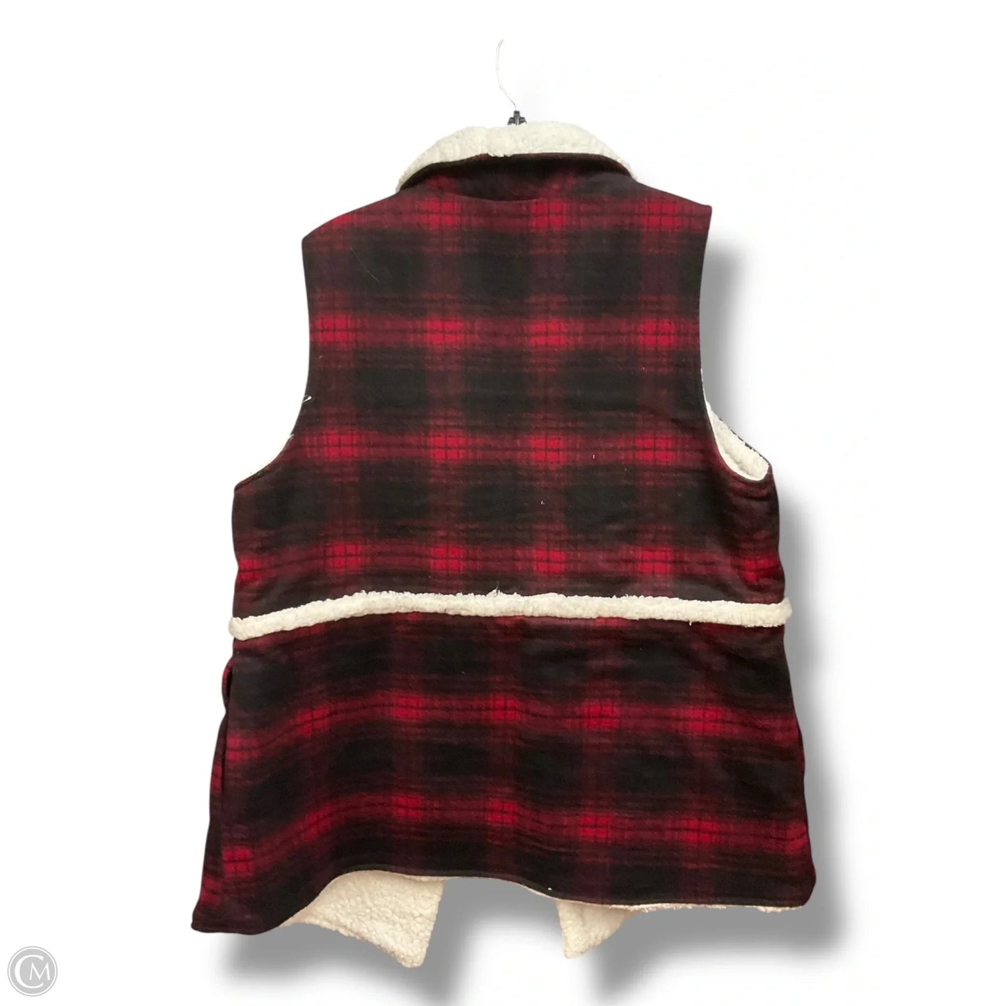 Vest Sweater By Maurices In Plaid Pattern, Size: 1x