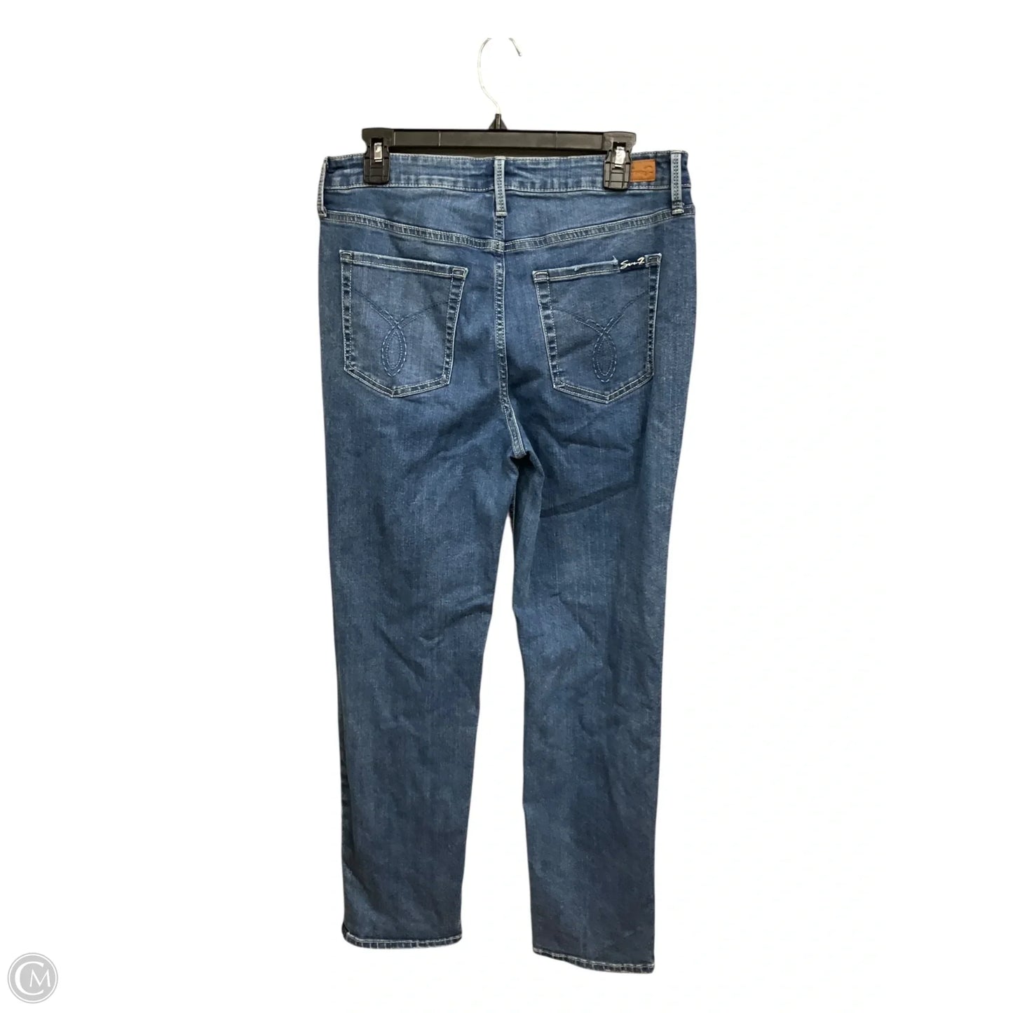 Jeans Straight By Seven 7 In Blue Denim, Size: 10