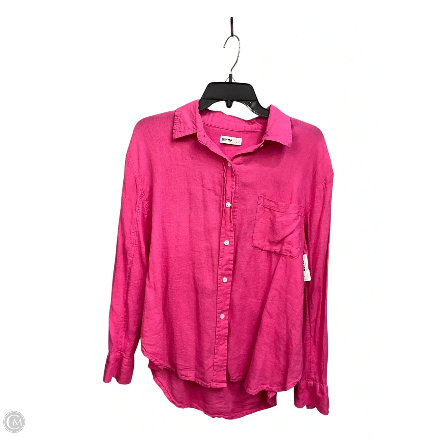 Blouse Long Sleeve By Sonoma In Pink, Size: L