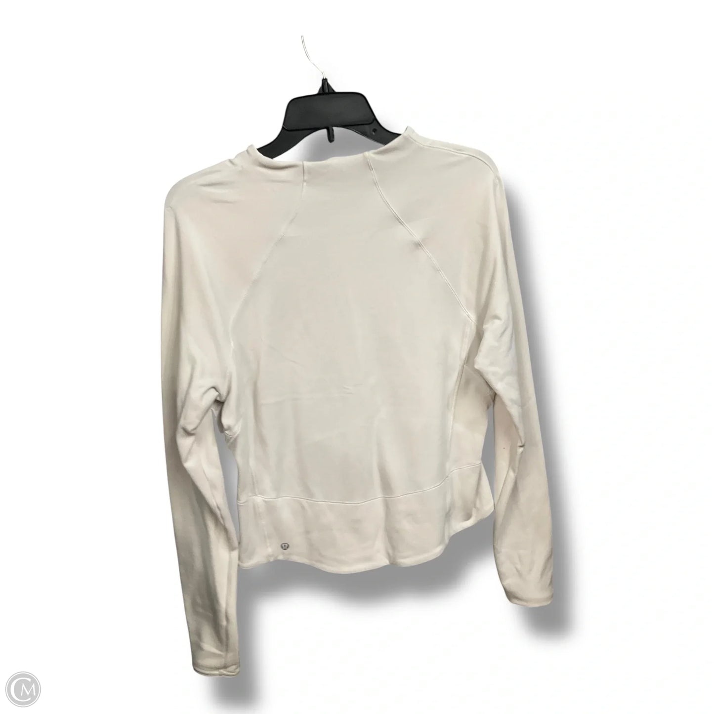 Athletic Top Long Sleeve Crewneck By Lululemon In White, Size: L