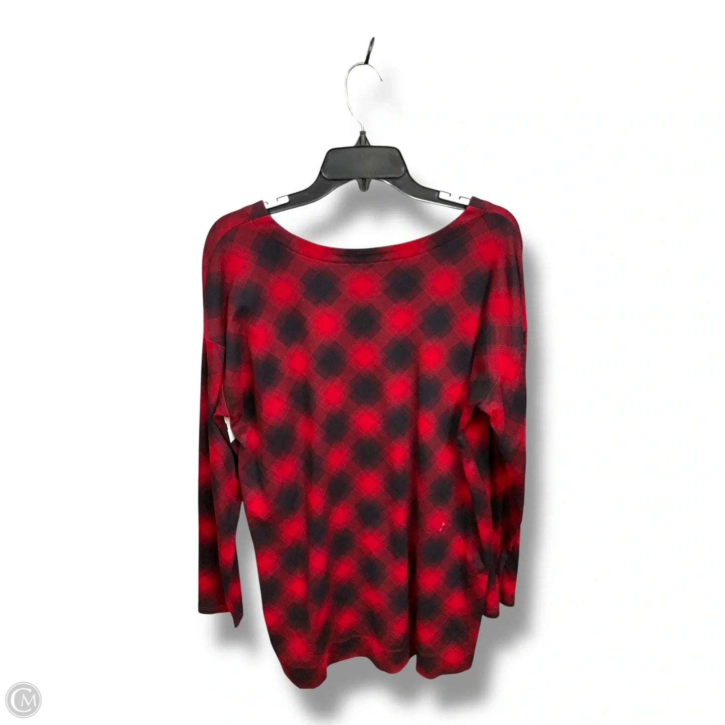 Top Long Sleeve By J. Jill In Plaid Pattern, Size: L