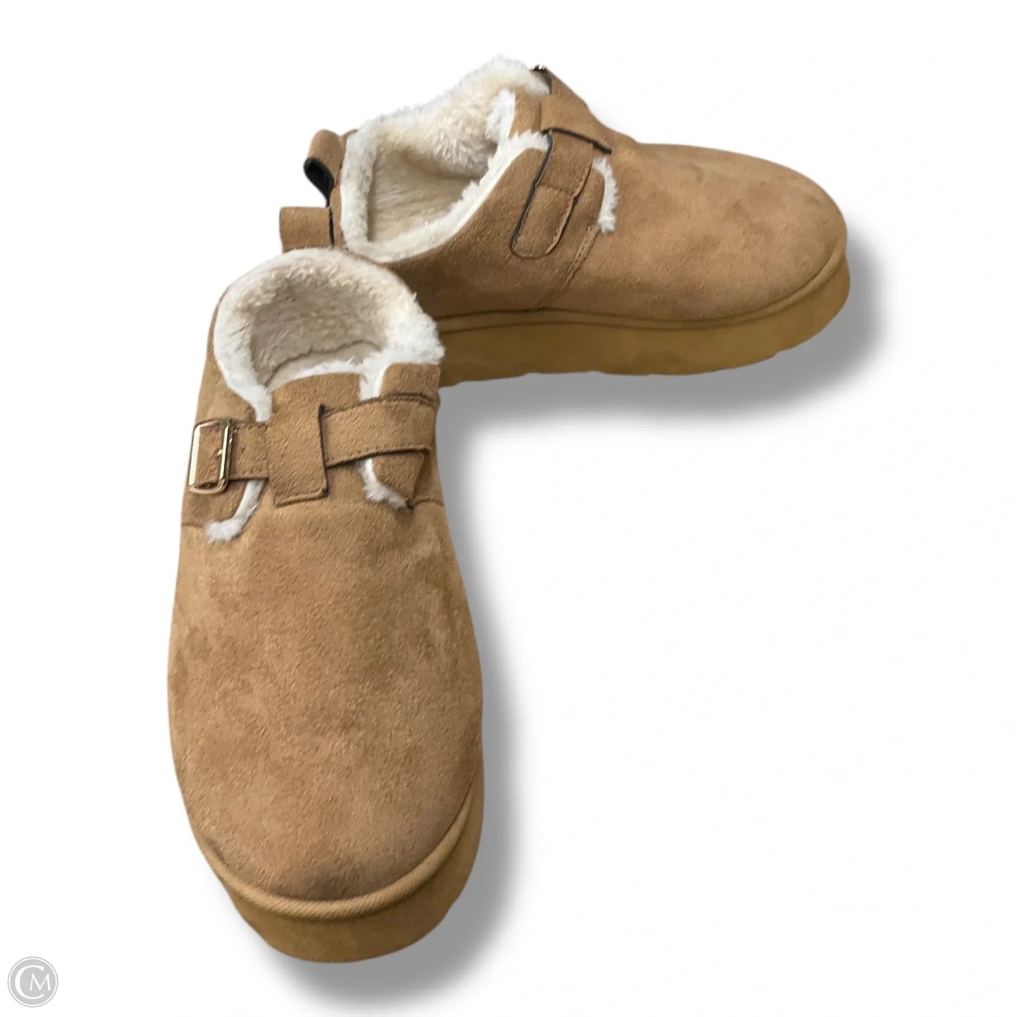 Boots Ankle Flats By Clothes Mentor In Tan & White, Size: 7