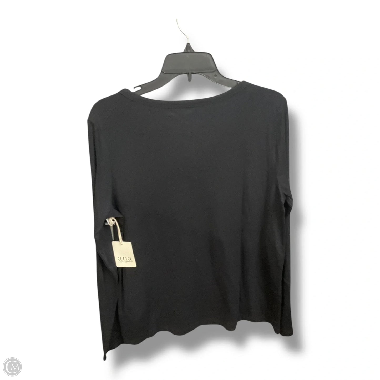 Top Long Sleeve Basic By Ana In Black, Size: L