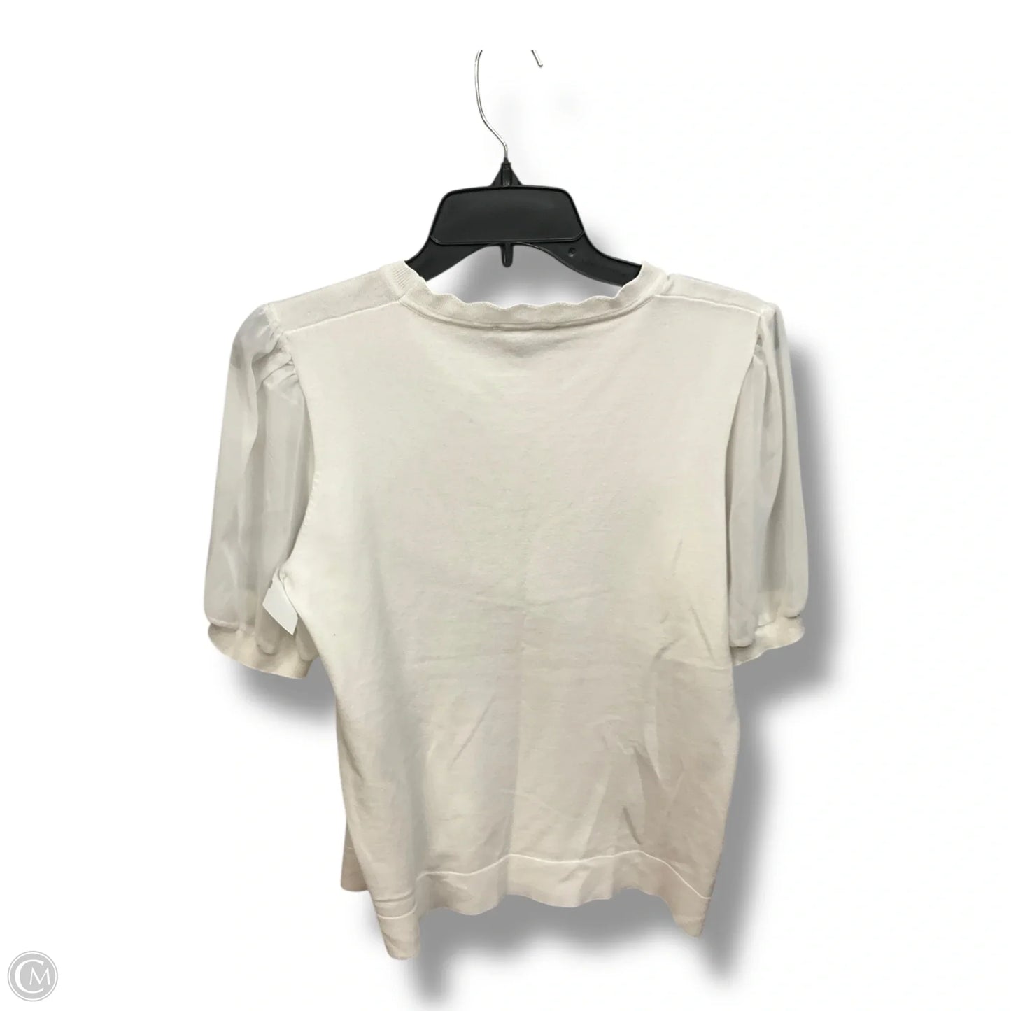 Top Short Sleeve By Adrianna Papell In White, Size: M