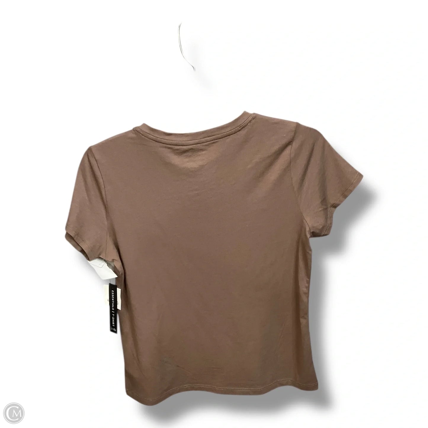 Top Short Sleeve Basic By Tahari In Taupe, Size: Sp