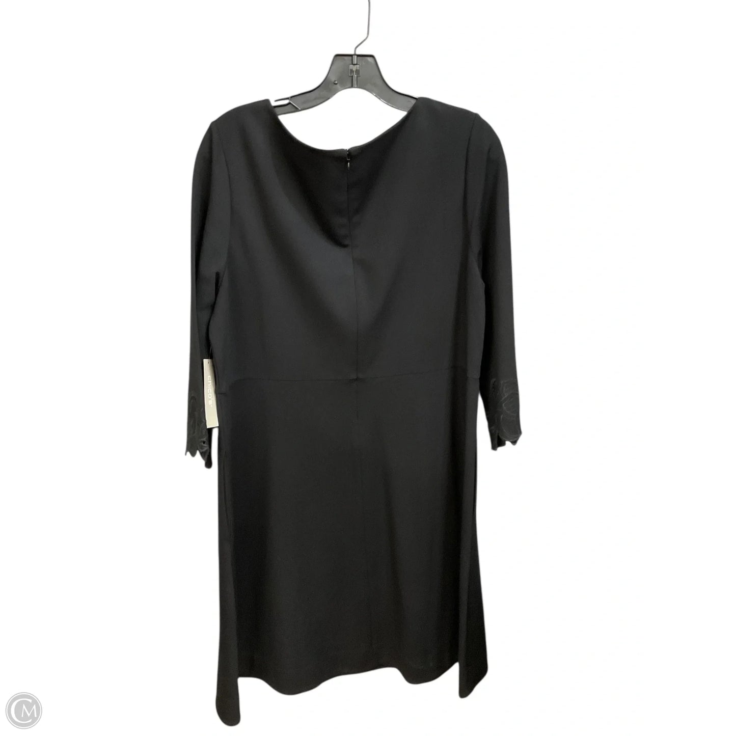 Dress Casual Midi By Chicos In Black, Size: Xl