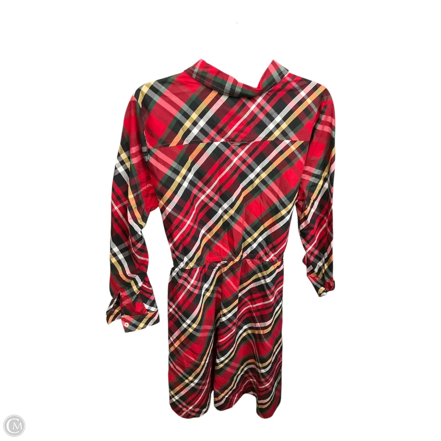 Dress Casual Midi By Izod In Plaid Pattern, Size: Xl