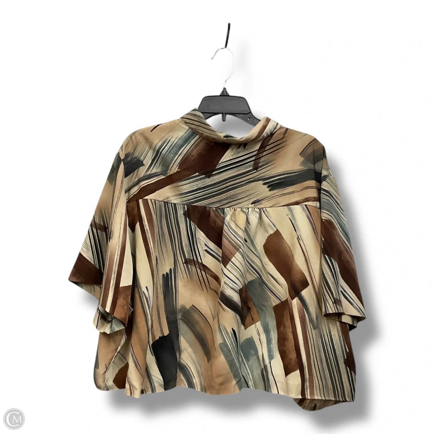 Blouse Short Sleeve By Cmc In Multi-colored, Size: 4x