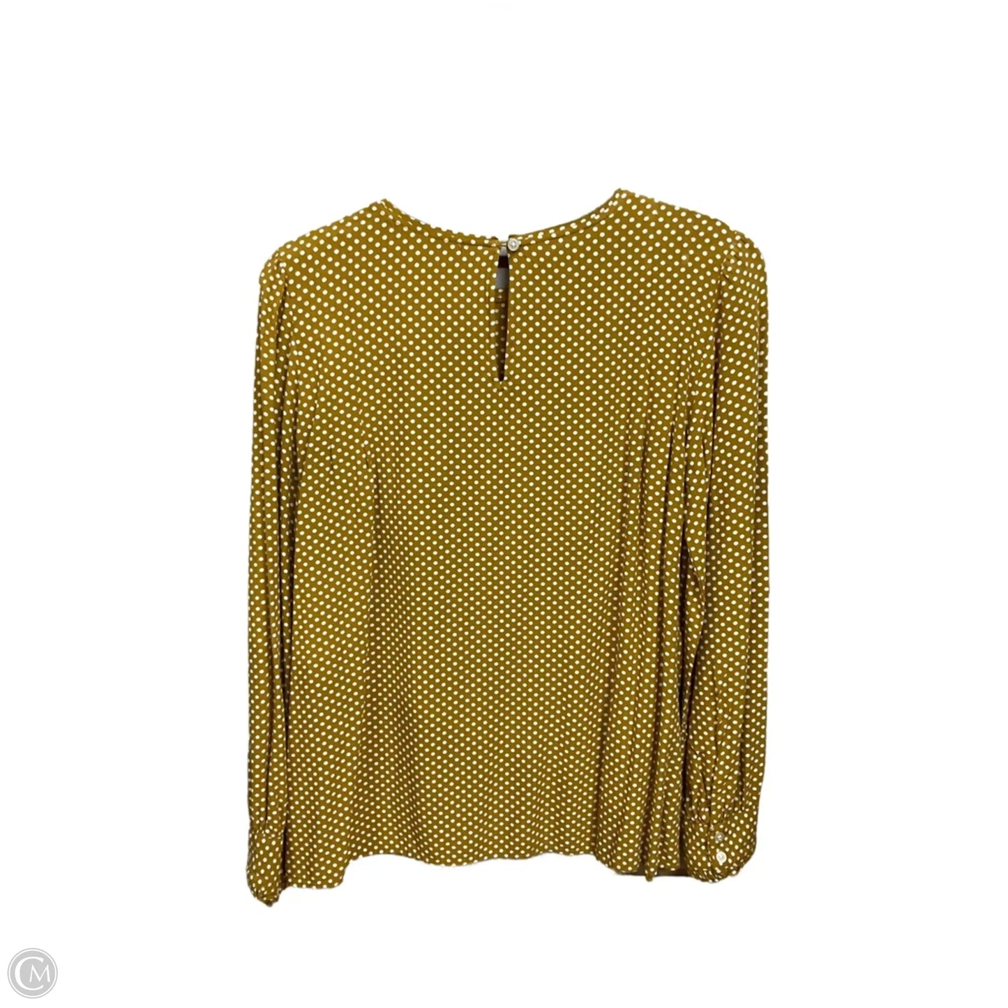 Top Long Sleeve By Loft In Polkadot Pattern, Size: M