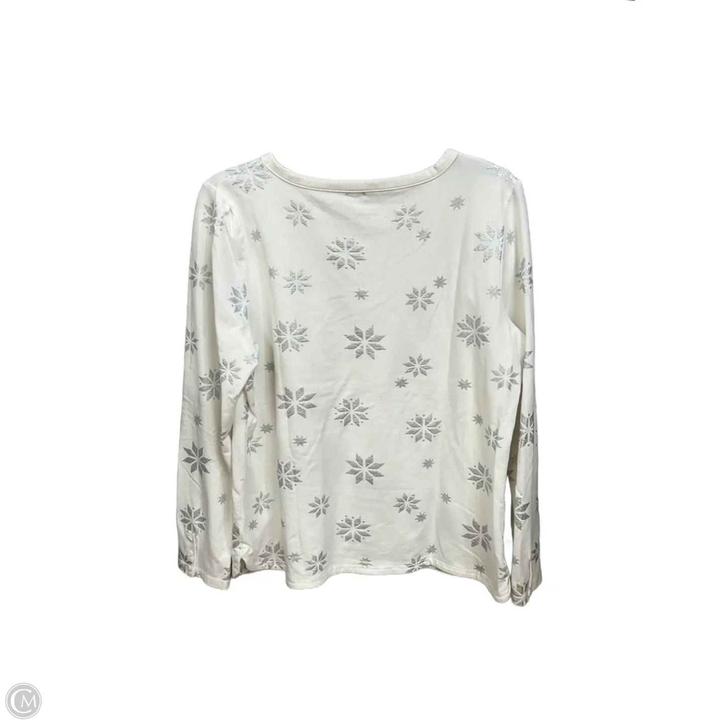 Top Long Sleeve By Talbots In White, Size: Lp