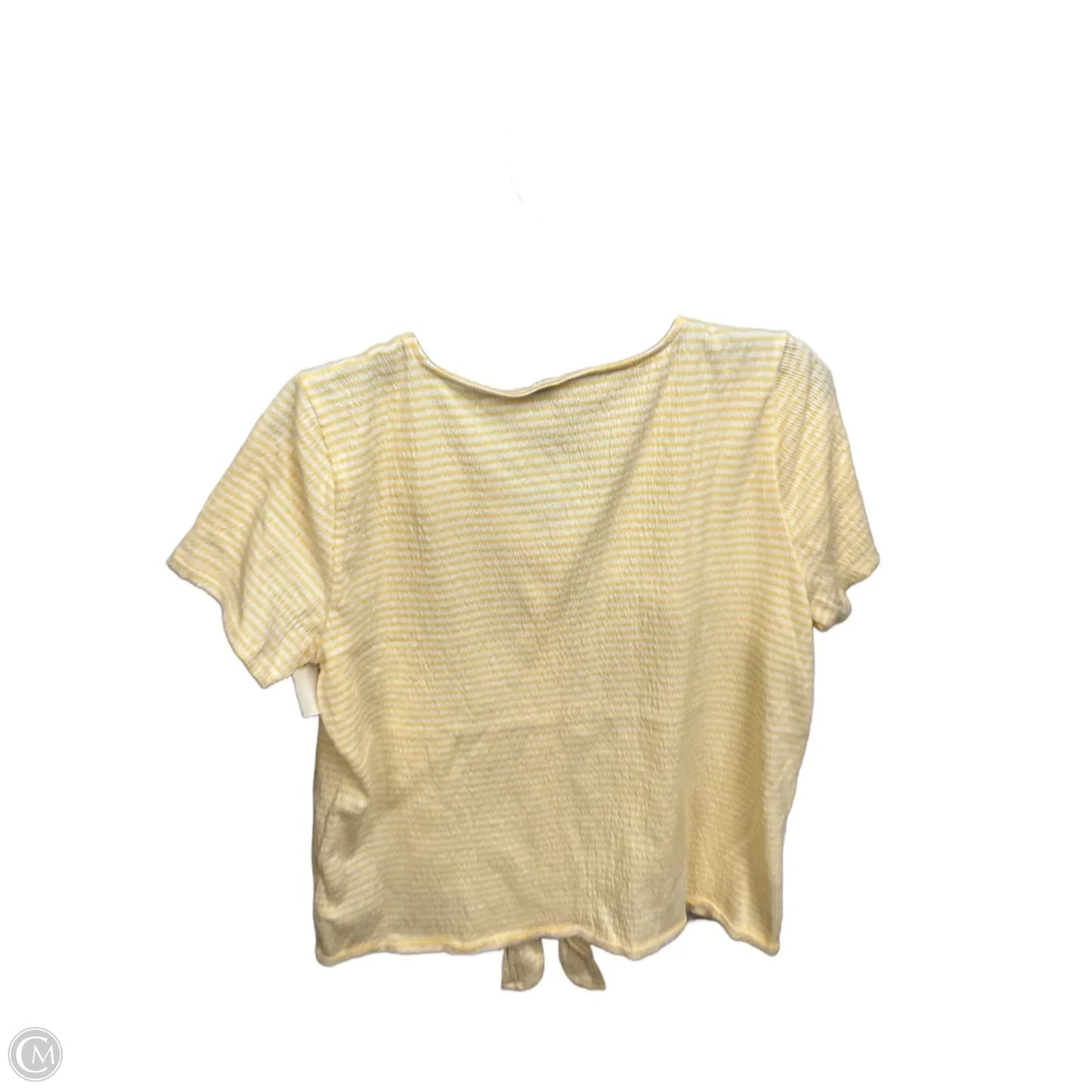 Top Short Sleeve By Talbots In Striped Pattern, Size: M