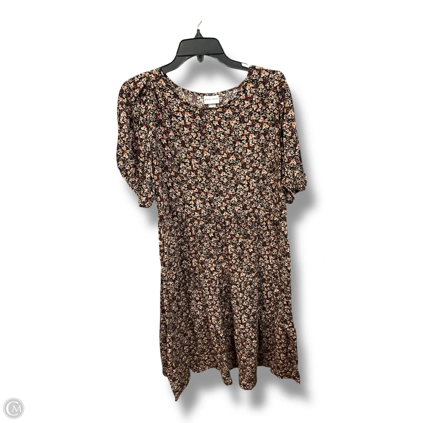 Dress Casual Midi By Ava & Viv In Floral Print, Size: 1x