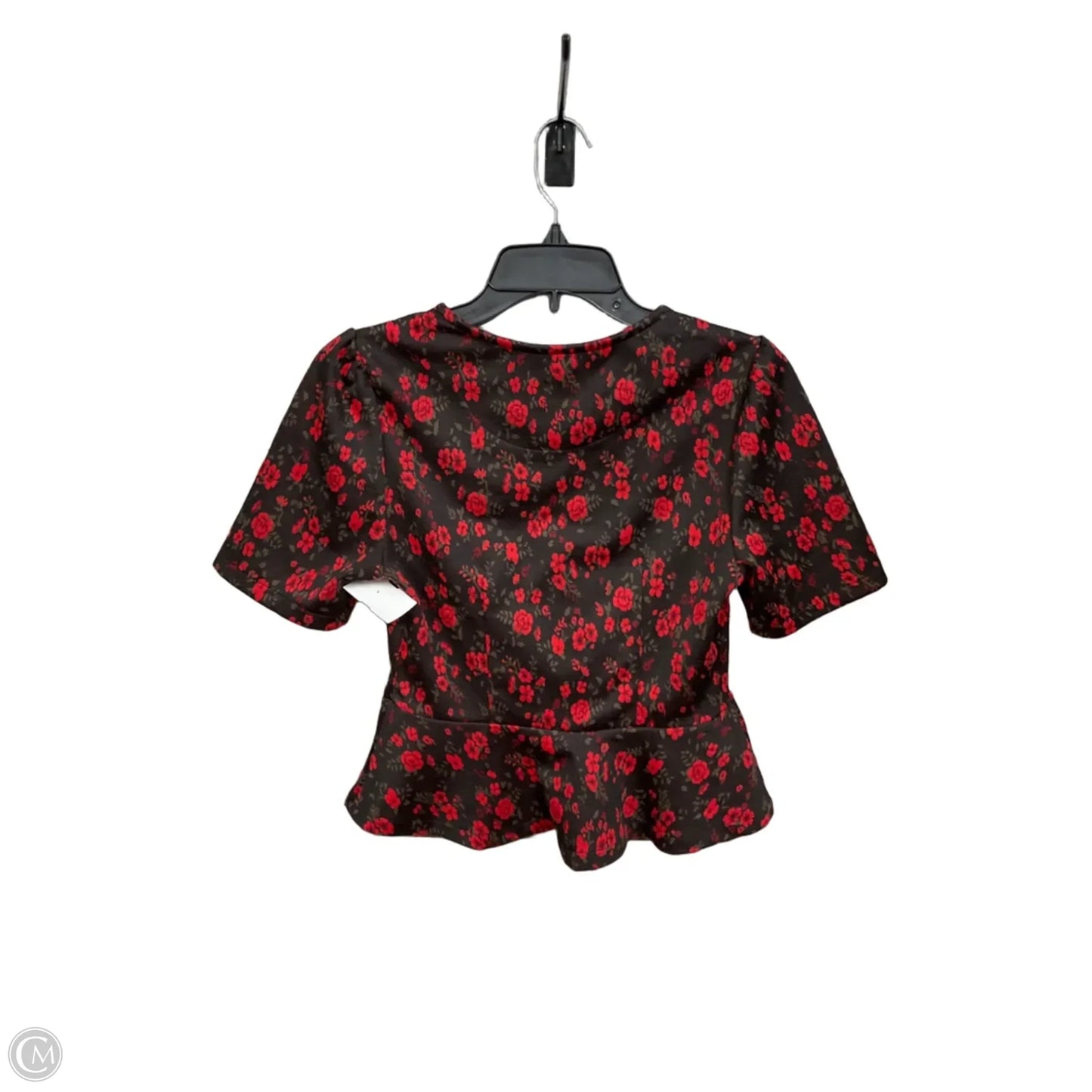 Top Short Sleeve By Anthropologie In Floral Print, Size: Xs