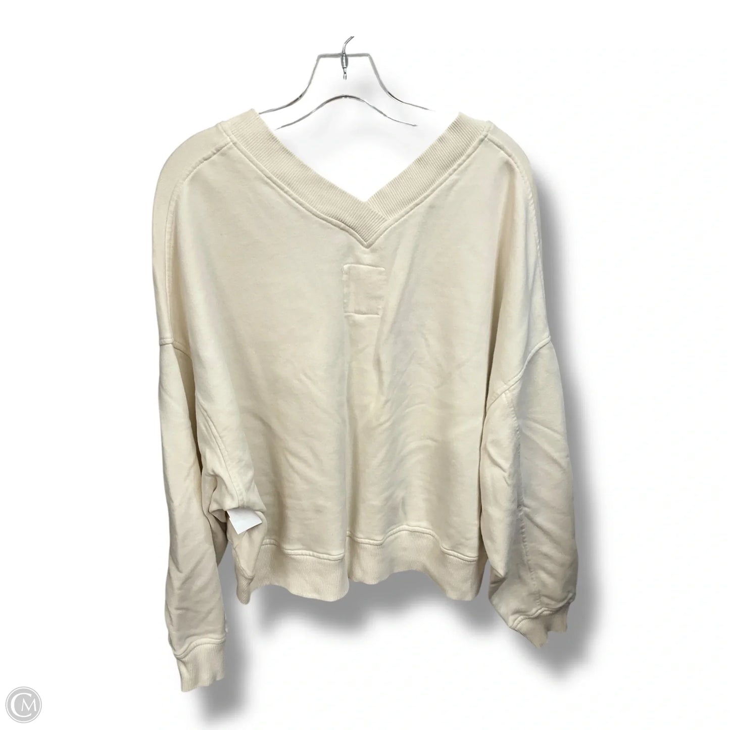 Top Long Sleeve By Aerie In Cream, Size: L